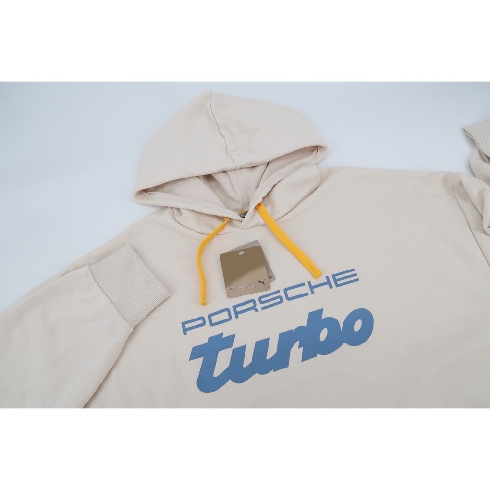 Puma Porsche Turbo Hoodie Mens XL Alpine Snow Cream Graphic Sweatshirt NEW